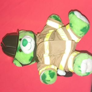 🧸Build-A-Bear Shamrock Bear In A Fireman's Gear